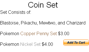 Add Pokemon Nickel Set to cart